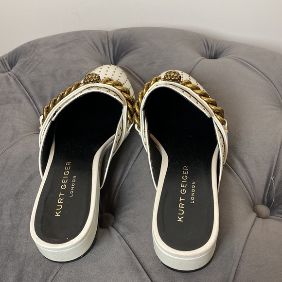 White and gold Kurt Geiger chelsea mules - Picture 4 of 5